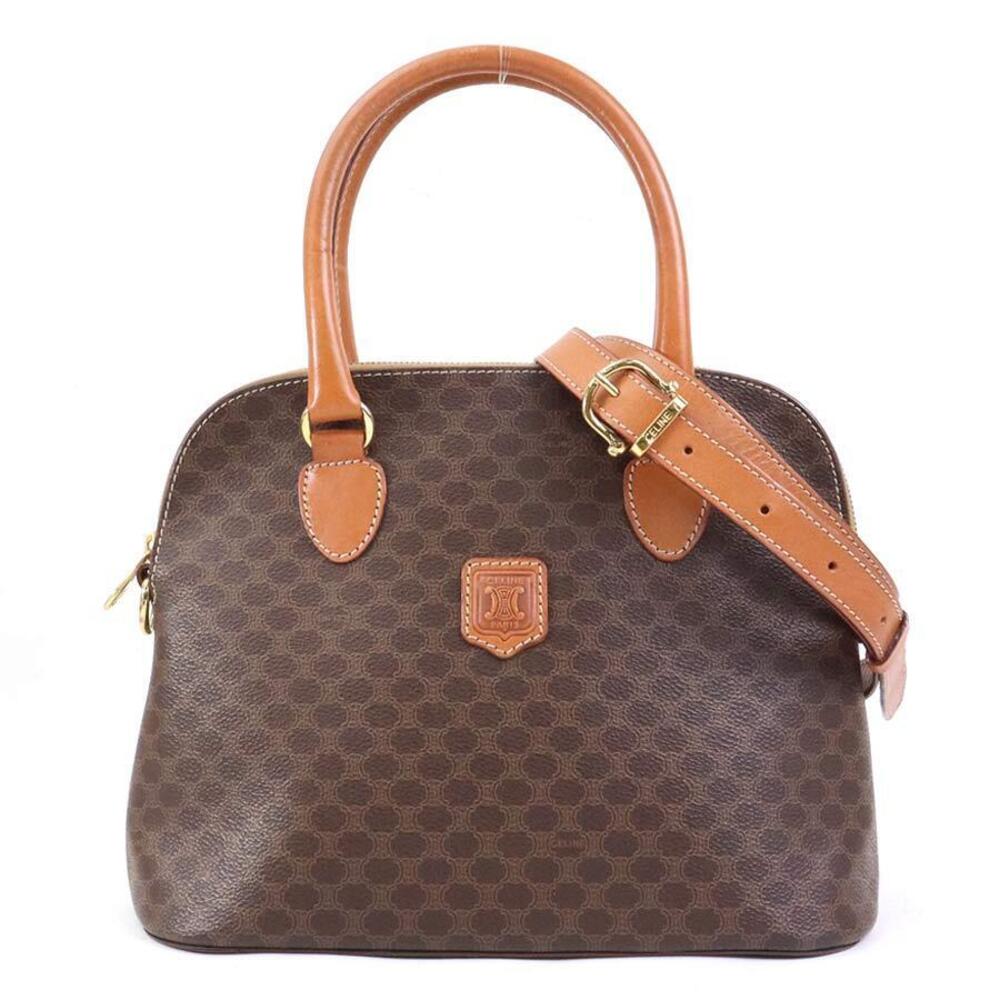 Celine handbag leather macadam gold bag shoulder brown - Picture 2 of 4